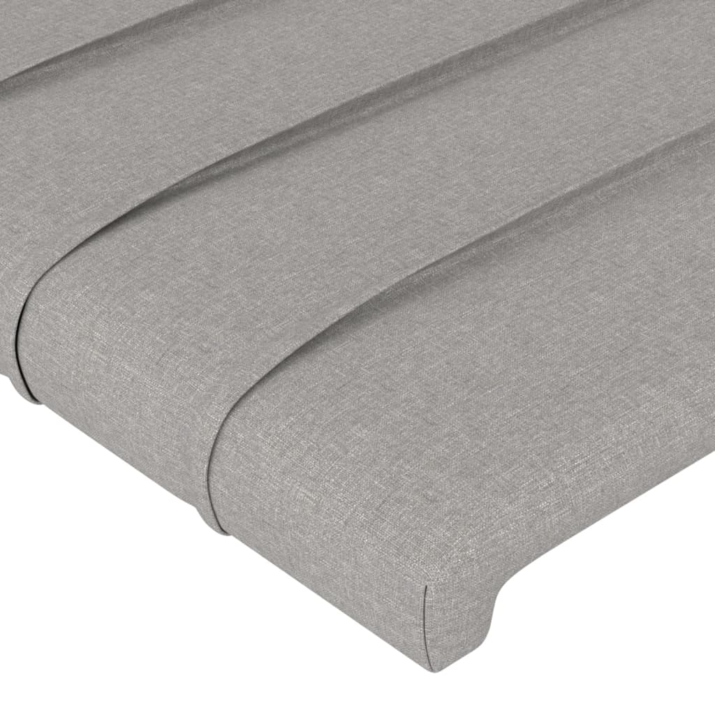 LED uzglavlje svjetlosivo 80 x 5 x 78/88 cm od tkanine
