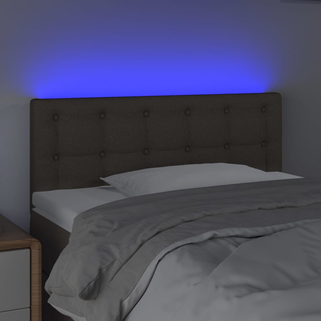 LED uzglavlje smeđesivo 80 x 5 x 78/88 cm od tkanine