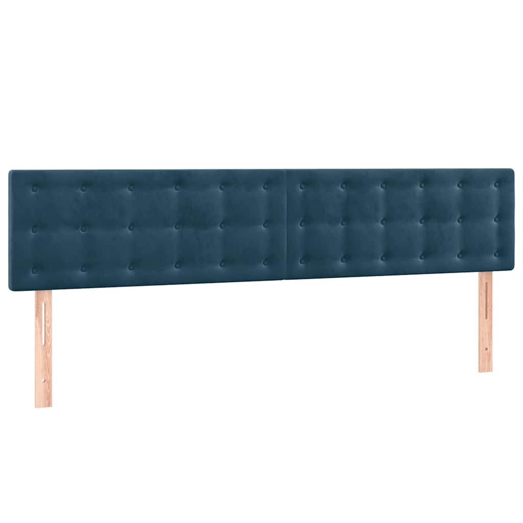 LED uzglavlje tamnoplavo 160x5x78/88 cm baršunasto