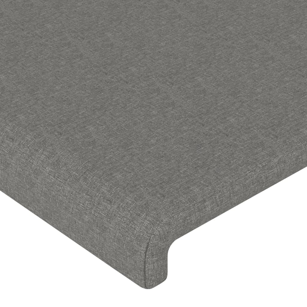 LED uzglavlje tamnosivo 100x5x118/128 cm od tkanine