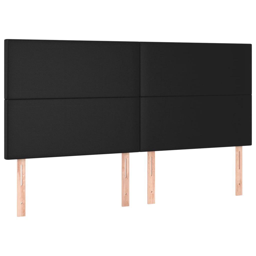 LED uzglavlje crno 160x5x118/128 cm od umjetne kože