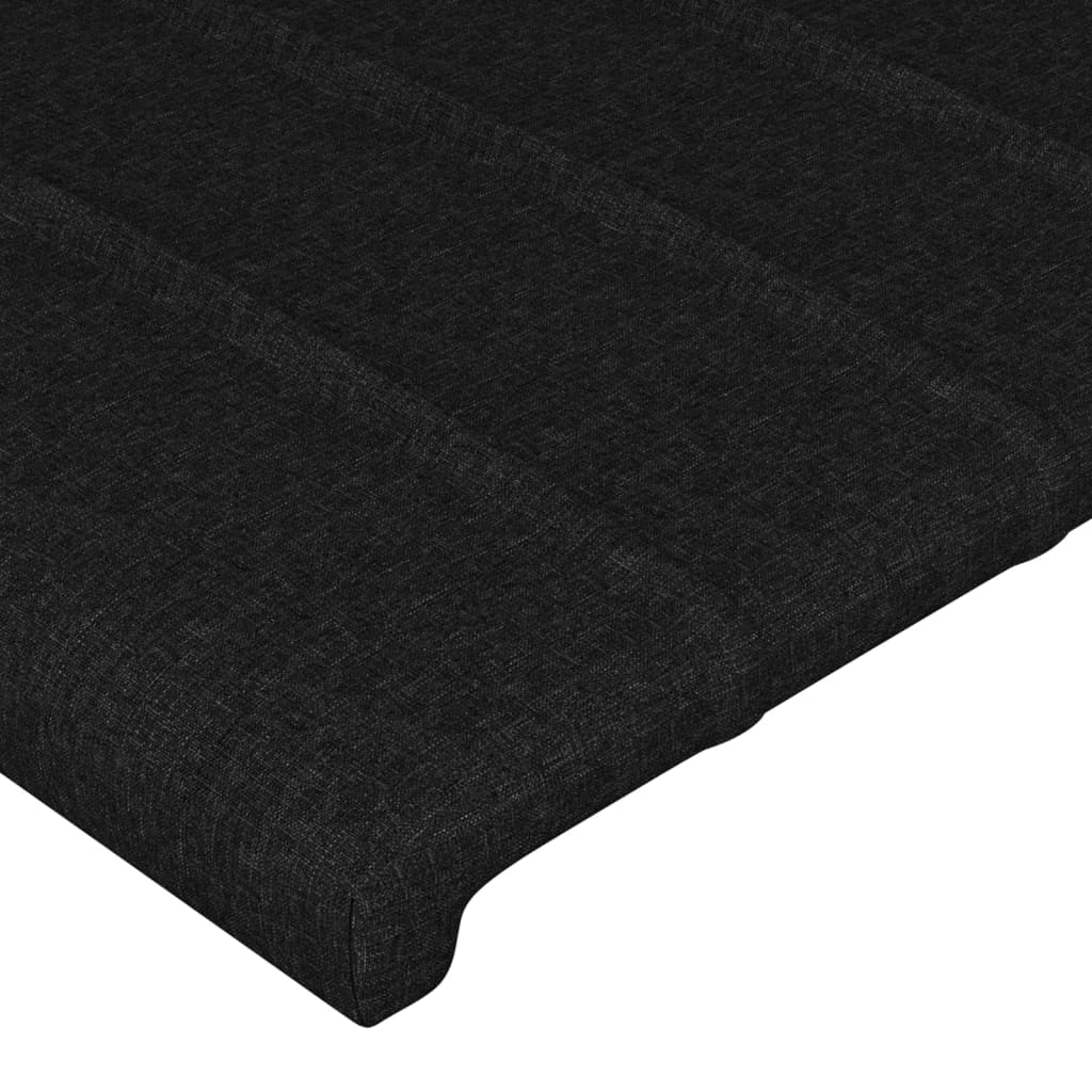 LED uzglavlje crno 100x5x118/128 cm od tkanine