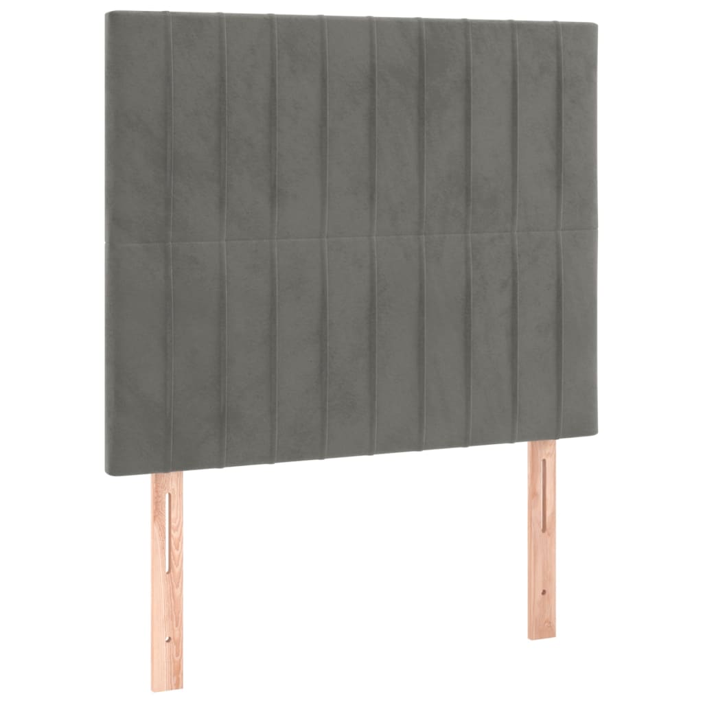 LED uzglavlje svjetlosivo 80x5x118/128 cm baršunasto