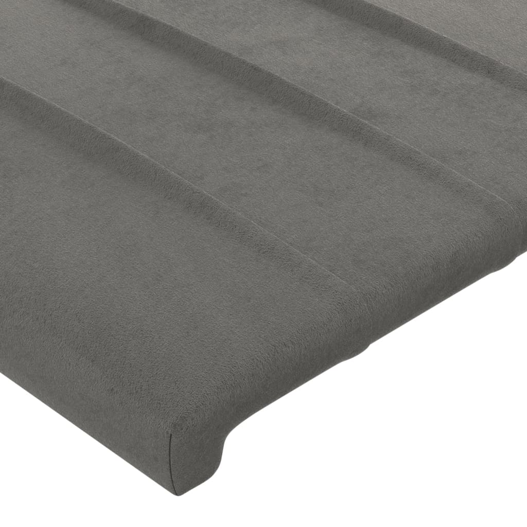 LED uzglavlje svjetlosivo 80x5x118/128 cm baršunasto