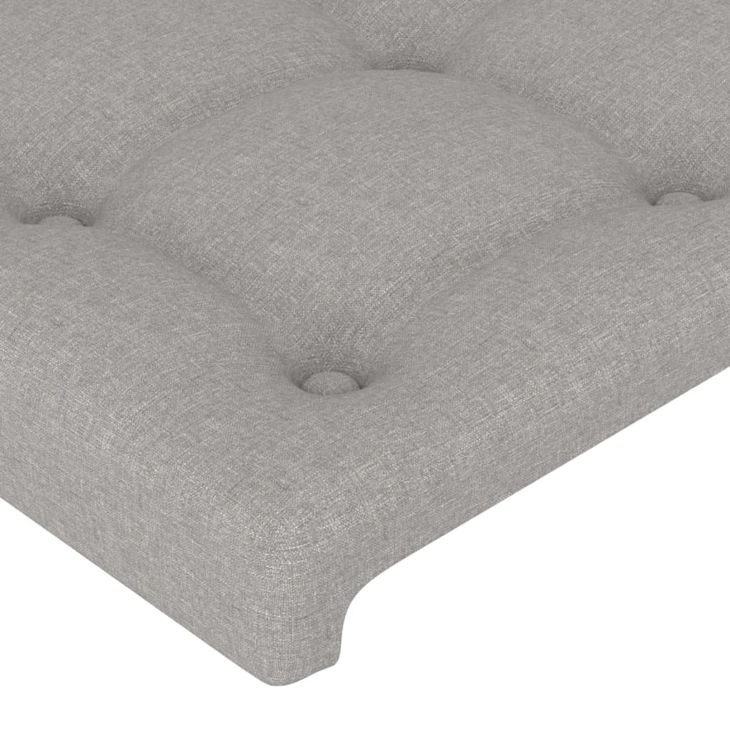 LED uzglavlje svjetlosivo 100x5x118/128 cm od tkanine