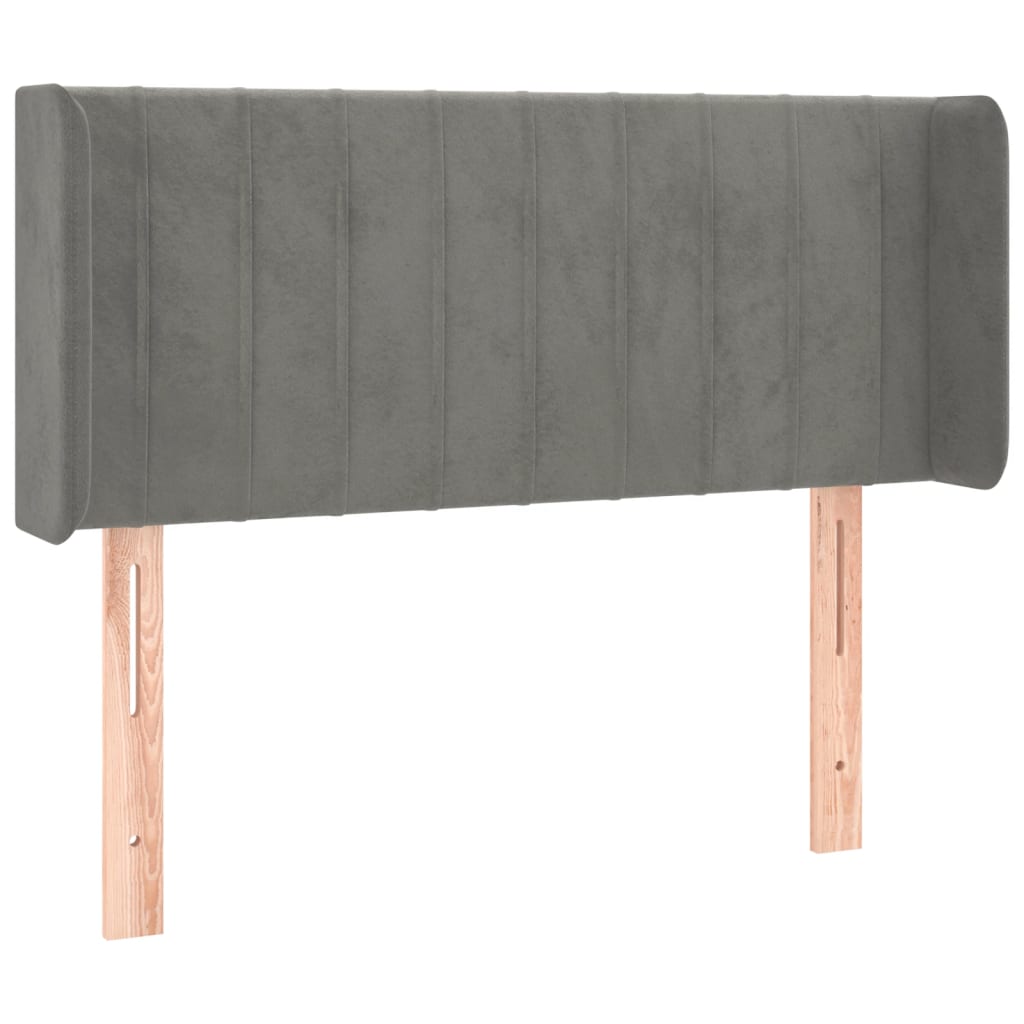 LED uzglavlje svjetlosivo 103x16x78/88 cm baršunasto