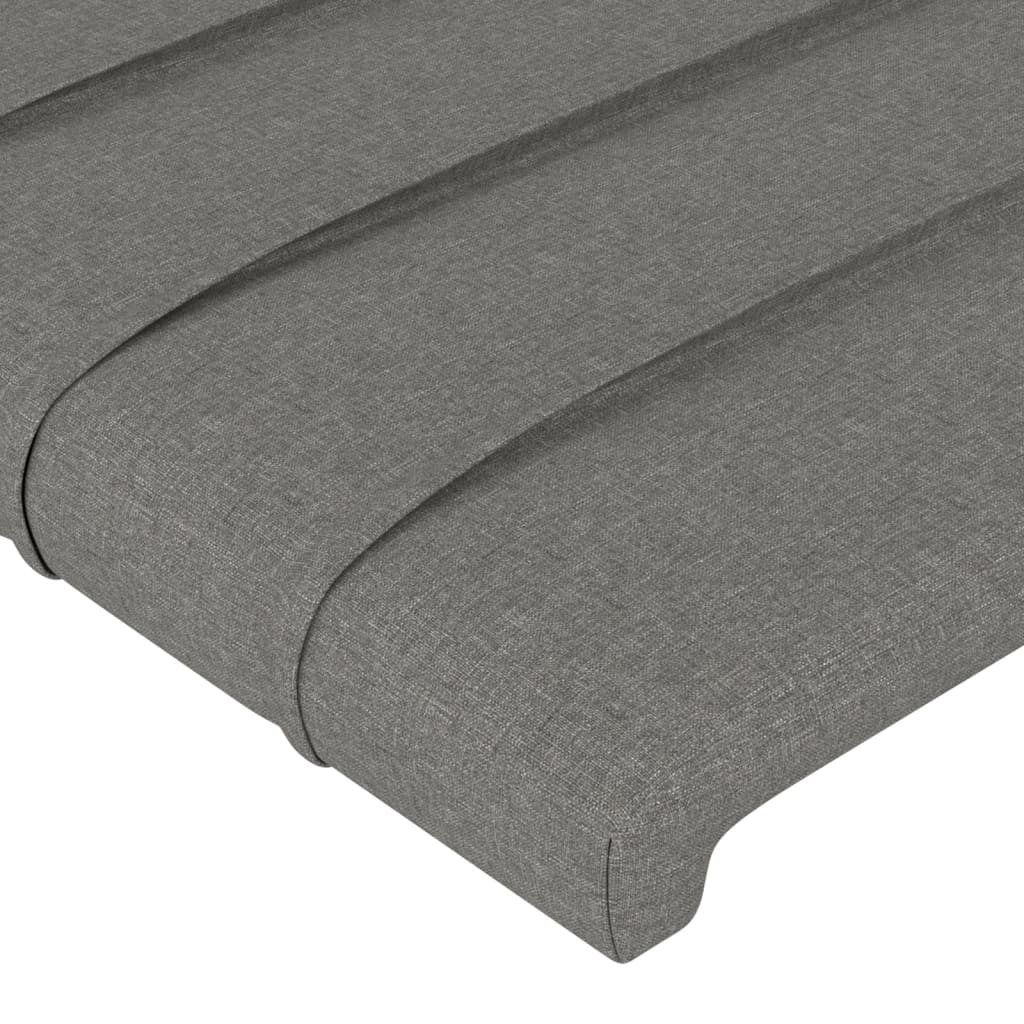 LED uzglavlje tamnosivo 83 x 16 x 118/128 cm od tkanine