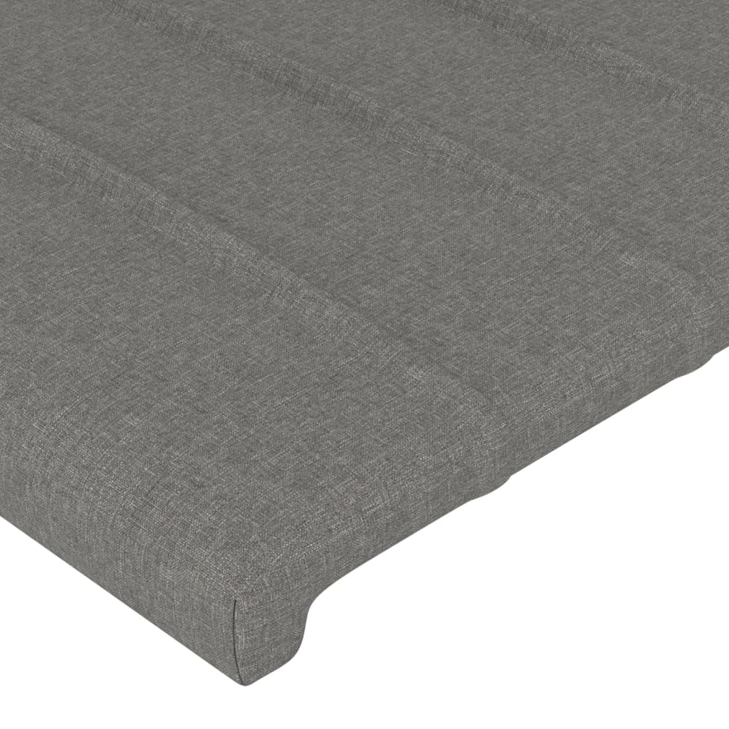 LED uzglavlje tamnosivo 183 x 16 x 118/128 cm od tkanine