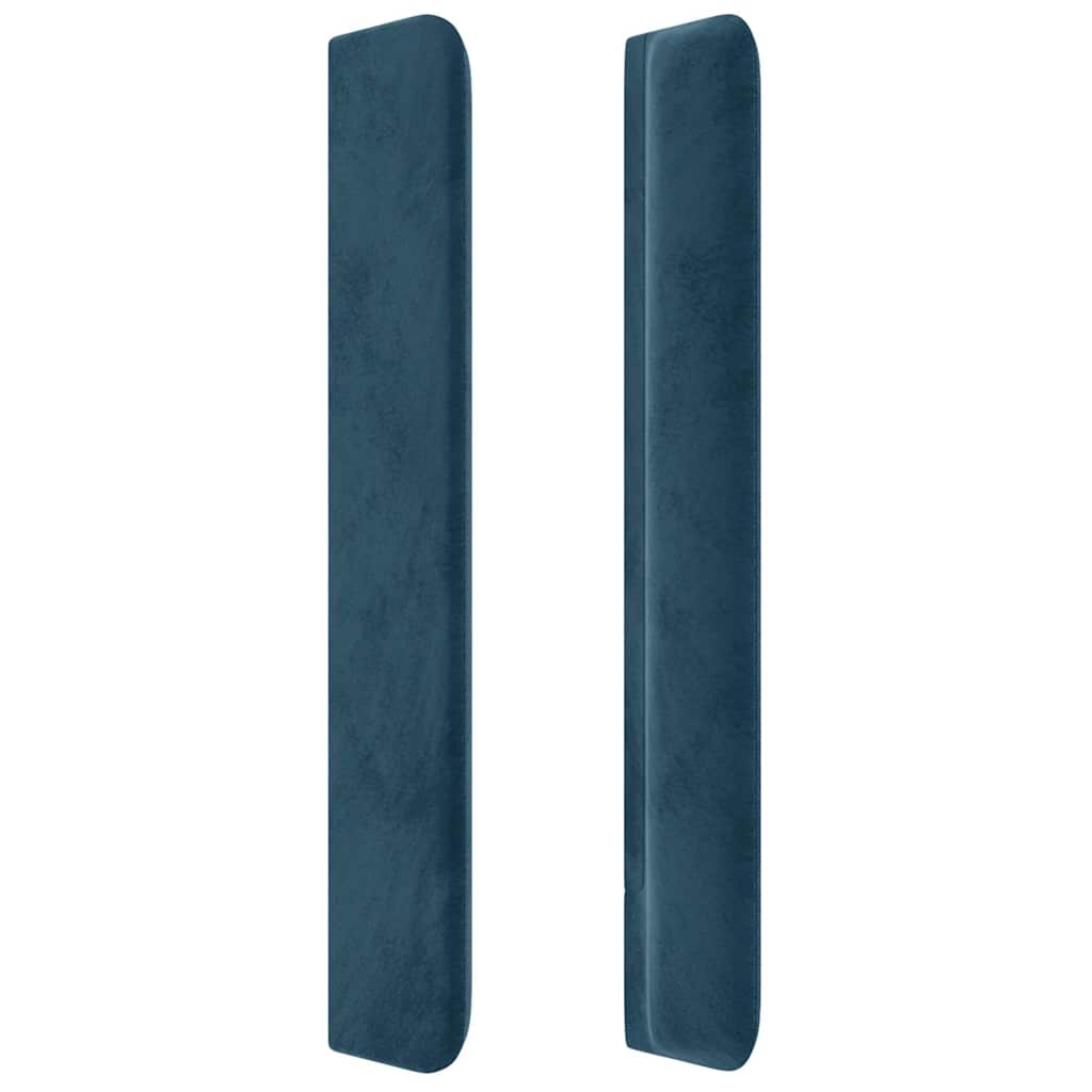 LED uzglavlje tamnoplavo 83x16x118/128 cm baršunasto