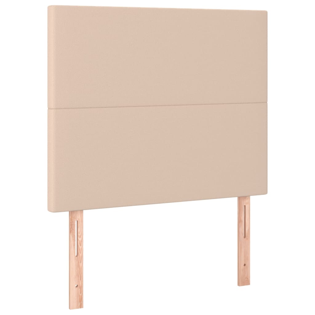 Krevet box spring madrac LED cappuccino 120x200cm umjetna koža