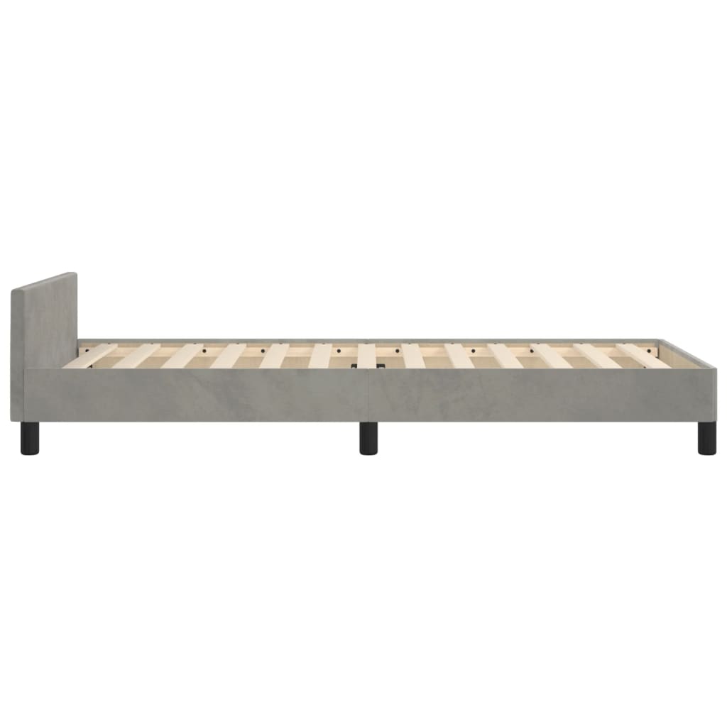 Okvir za krevet bez madraca svjetlosivi 80x200 cm baršunasti