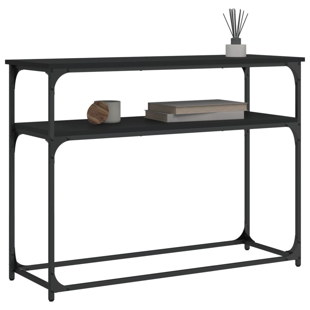 Konzolni stol crni 100 x 35,5 x 75 cm od konstruiranog drva