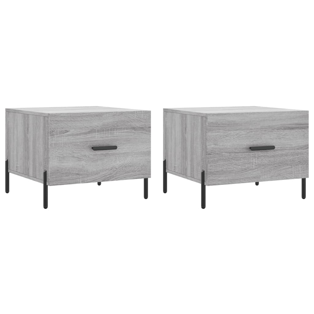 Stolići za kavu 2 kom boja hrast 50x50x40 cm konstruirano drvo