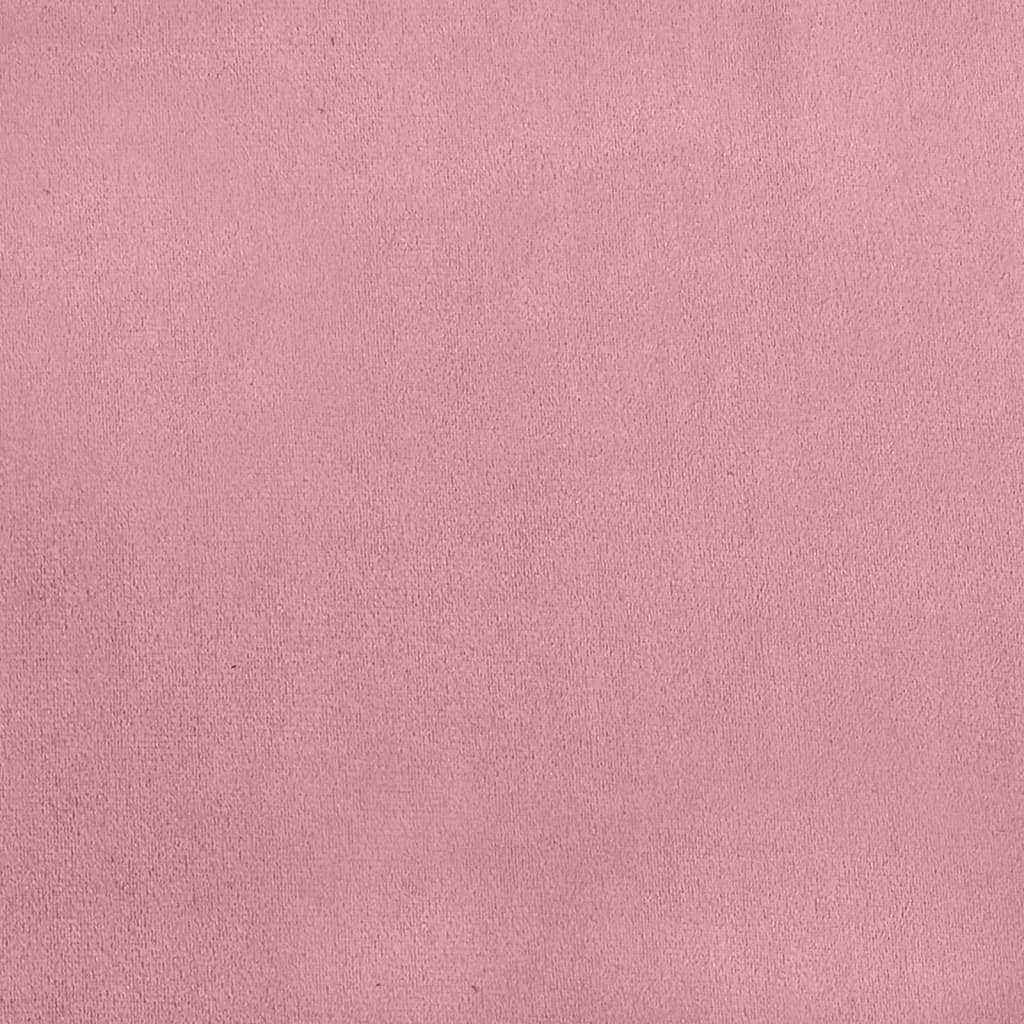 Dnevni krevet s madracem ružičasti 90 x 200 cm baršunasti