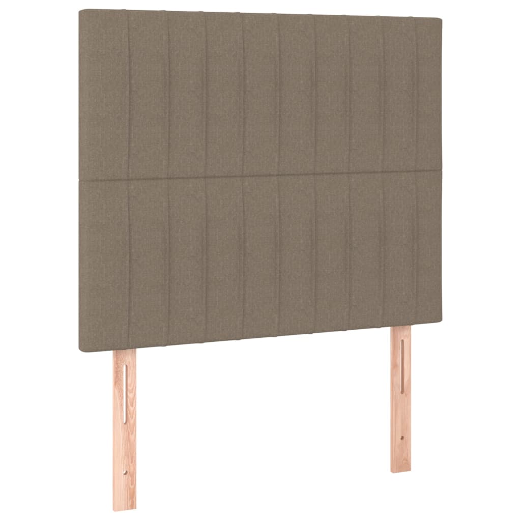 Krevet s oprugama i madracem smeđesivi 120 x 200 cm od tkanine