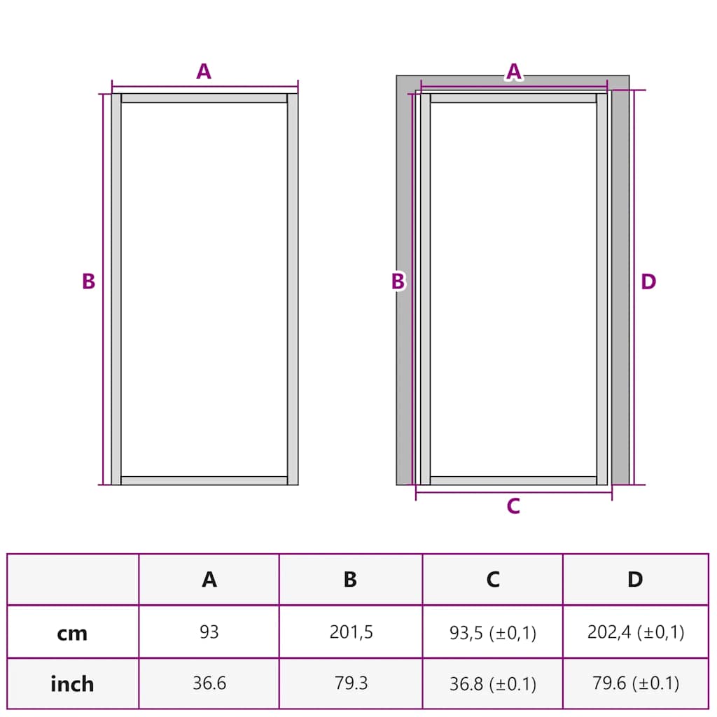 Unutarnja vrata 93 x 201,5 cm crna od mat stakla i aluminija