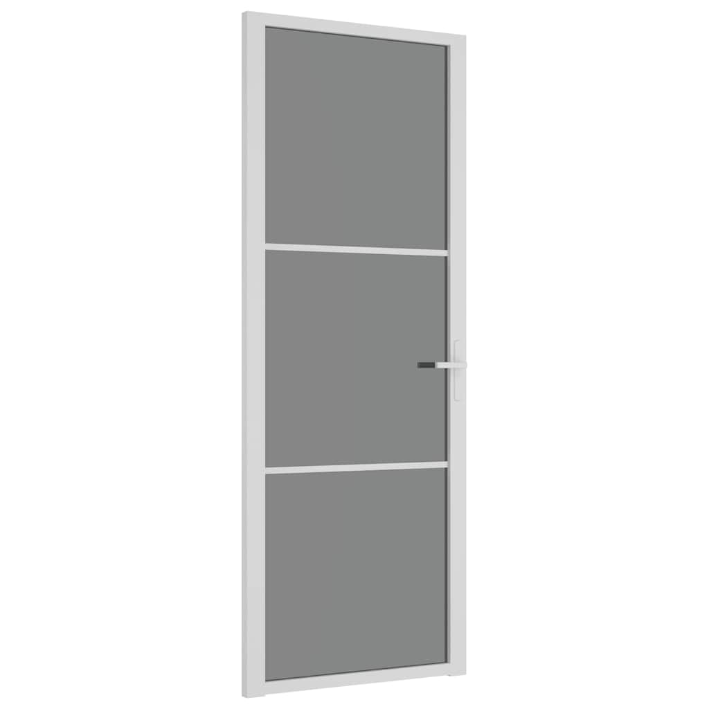 Unutarnja vrata 76 x 201,5 cm Bijela od ESG stakla i aluminija