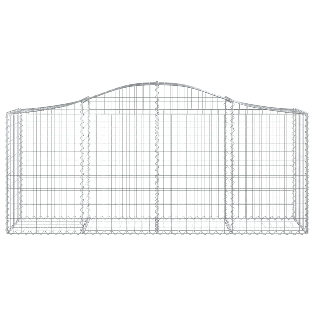 Lučne gabionske košare 8 kom 200x50x80/100 cm pocinčano željezo