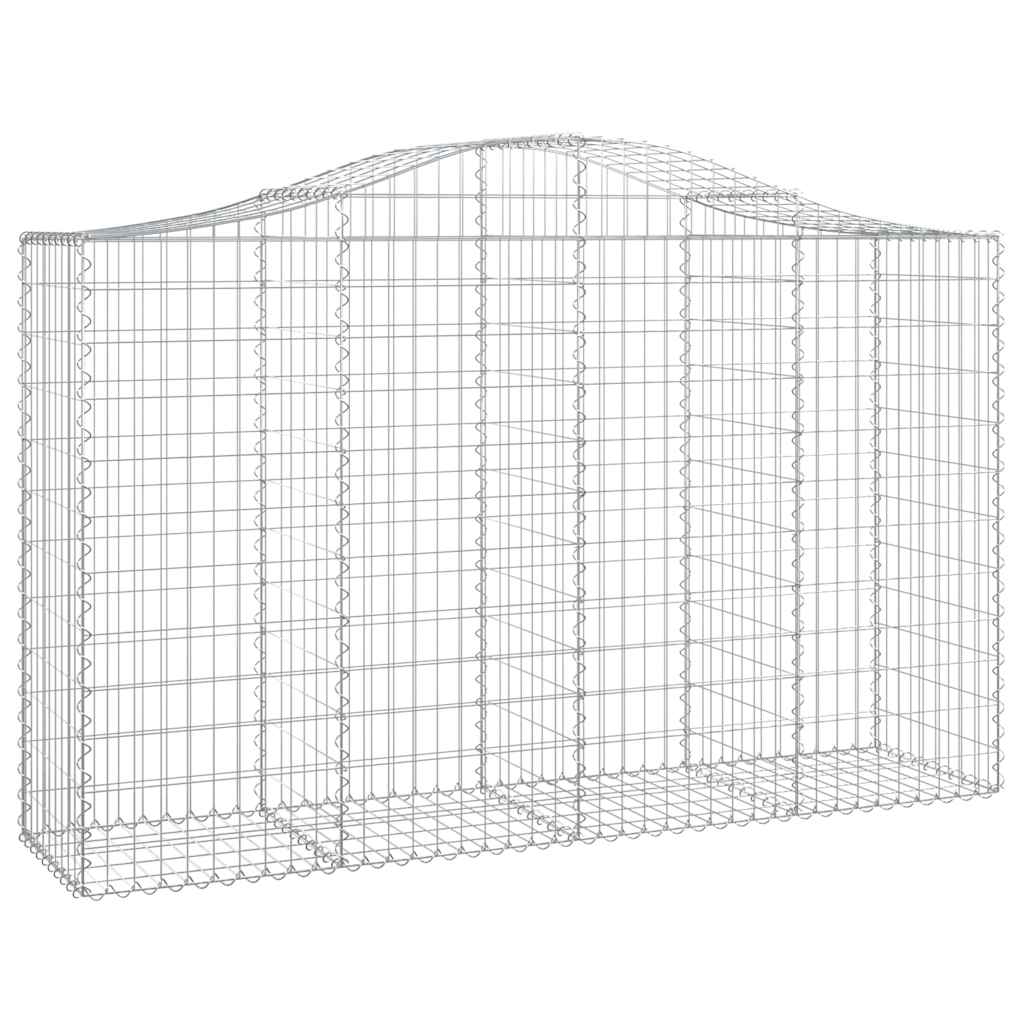 Lučne gabionske košare 8 kom 200x50x120/140cm pocinčano željezo