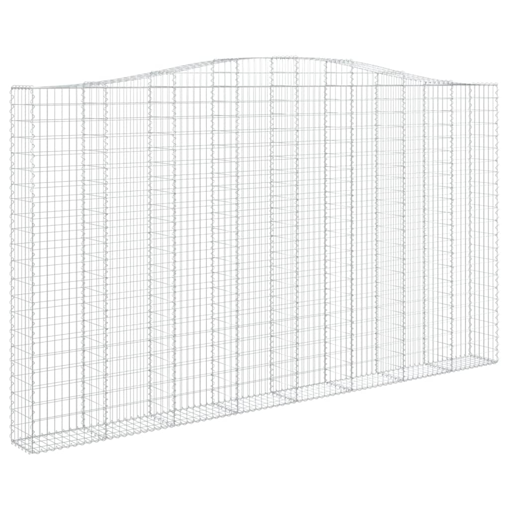 Lučne gabionske košare 2 kom 400x30x220/240cm pocinčano željezo