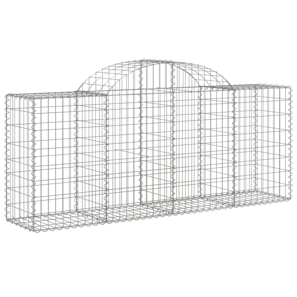 Lučne gabionske košare 5 kom 200x50x80/100 cm pocinčano željezo