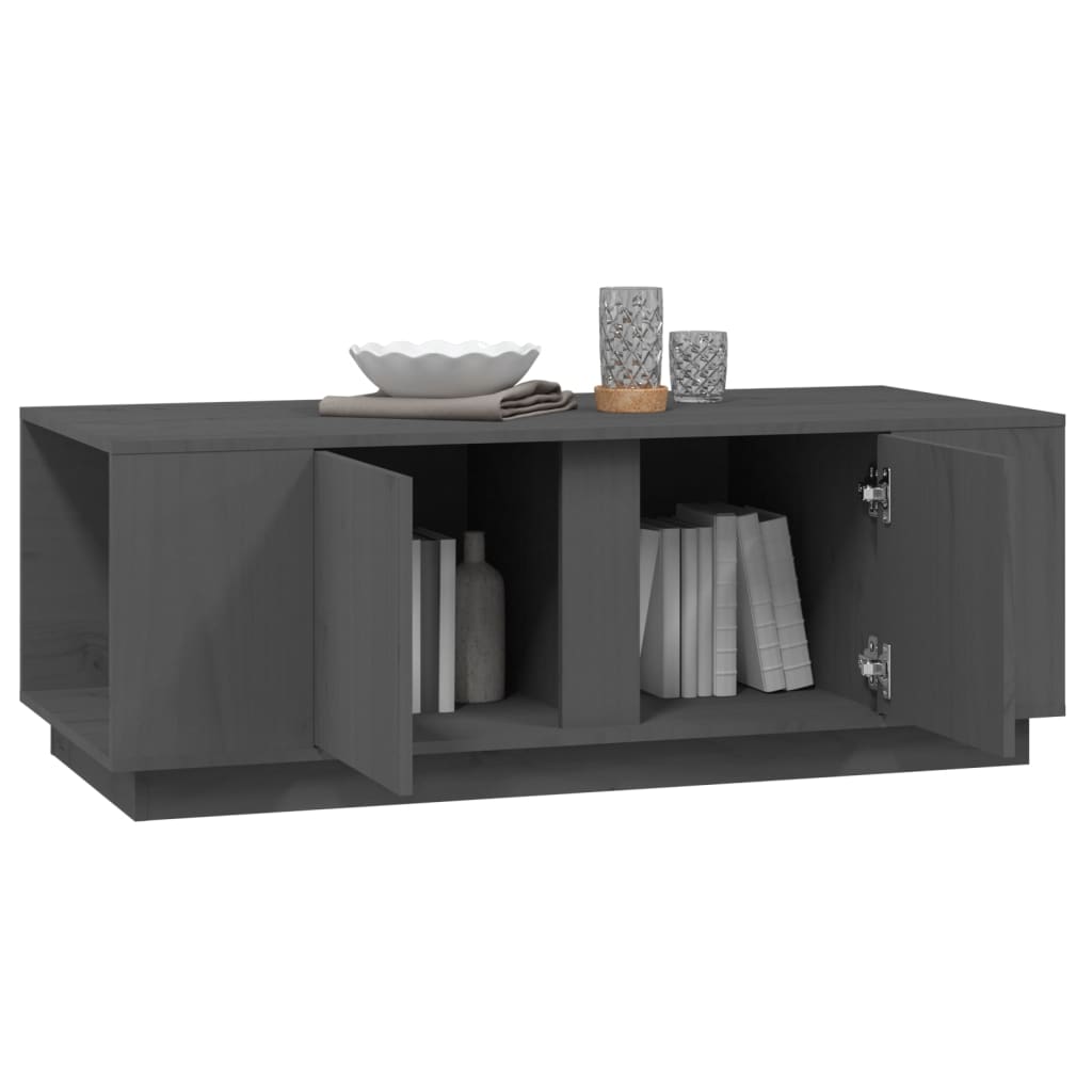 Stolić za kavu sivi 110 x 50 x 40 cm od masivne borovine