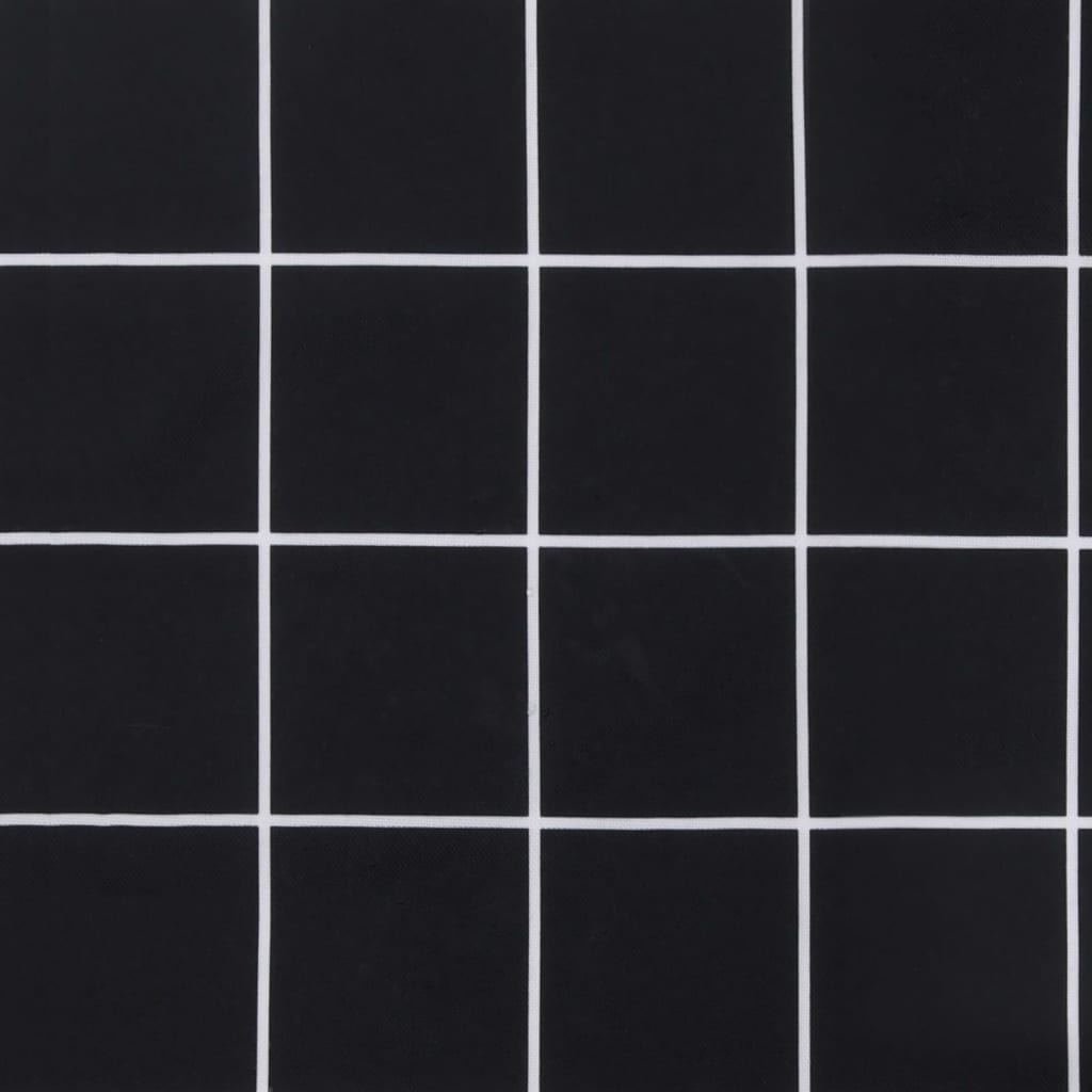 Jastuk za palete crni karirani 70 x 70 x 12 cm od tkanine