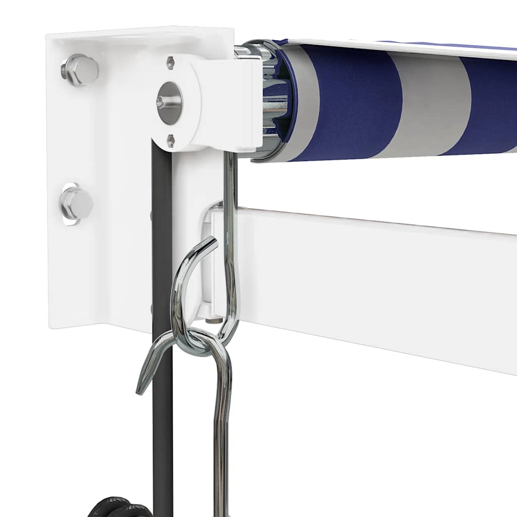 Automatska tenda na uvlačenje plavo-bijela 3,5 x 2,5 m