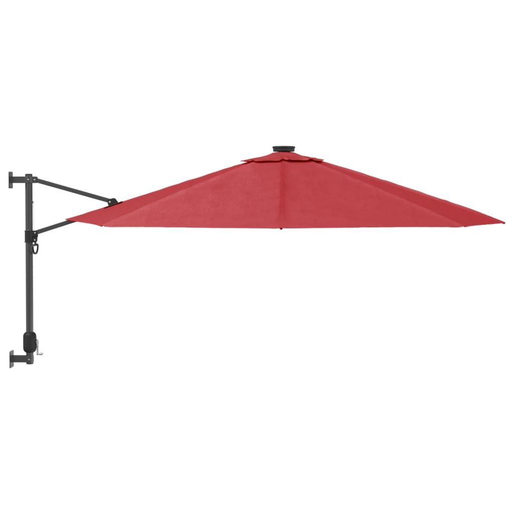 Zidni suncobran jarkocrveni 290 cm
