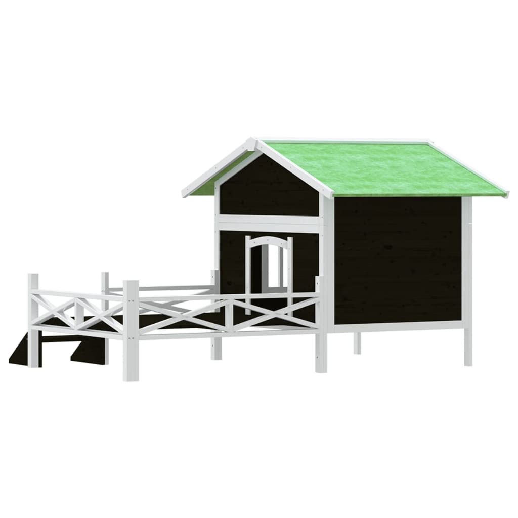 Kućica za pse siva 159 x 120 x 88,5 cm od masivne borovine