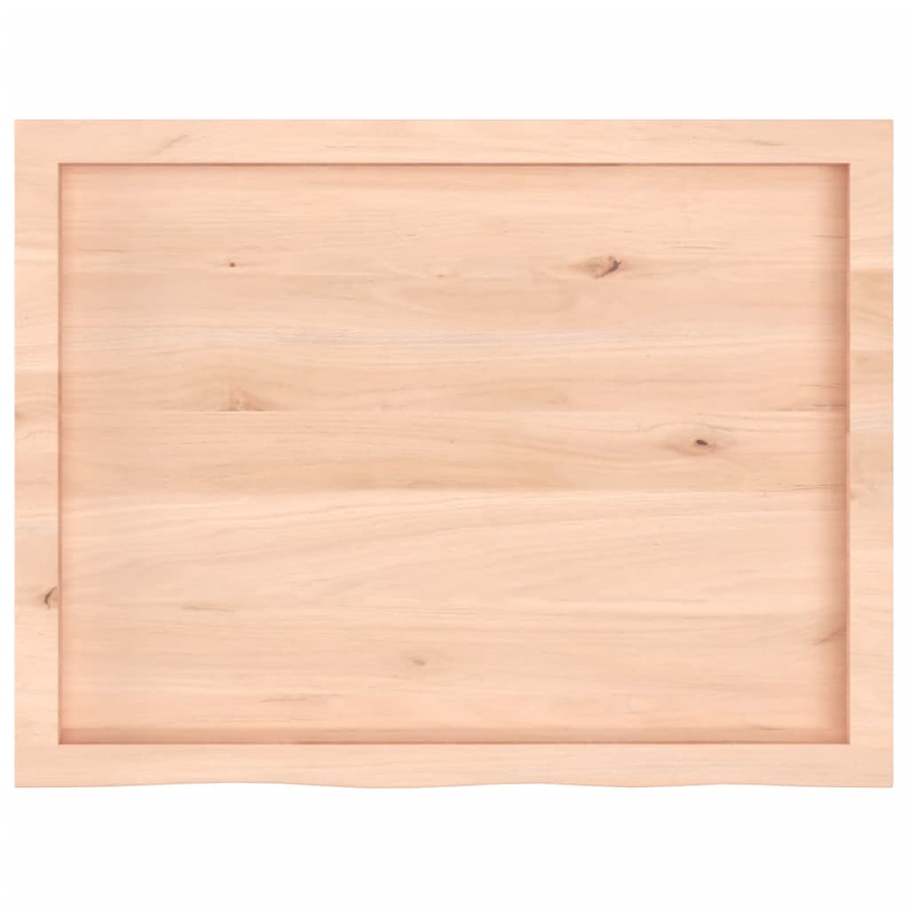 Zidna polica 80 x 60 x (2 - 6) cm neobrađena masivna hrastovina