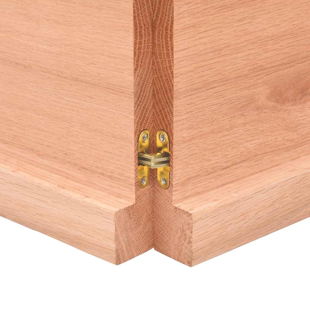 Zidna polica svjetlosmeđa 120x30x(2-4) cm obrađena hrastovina