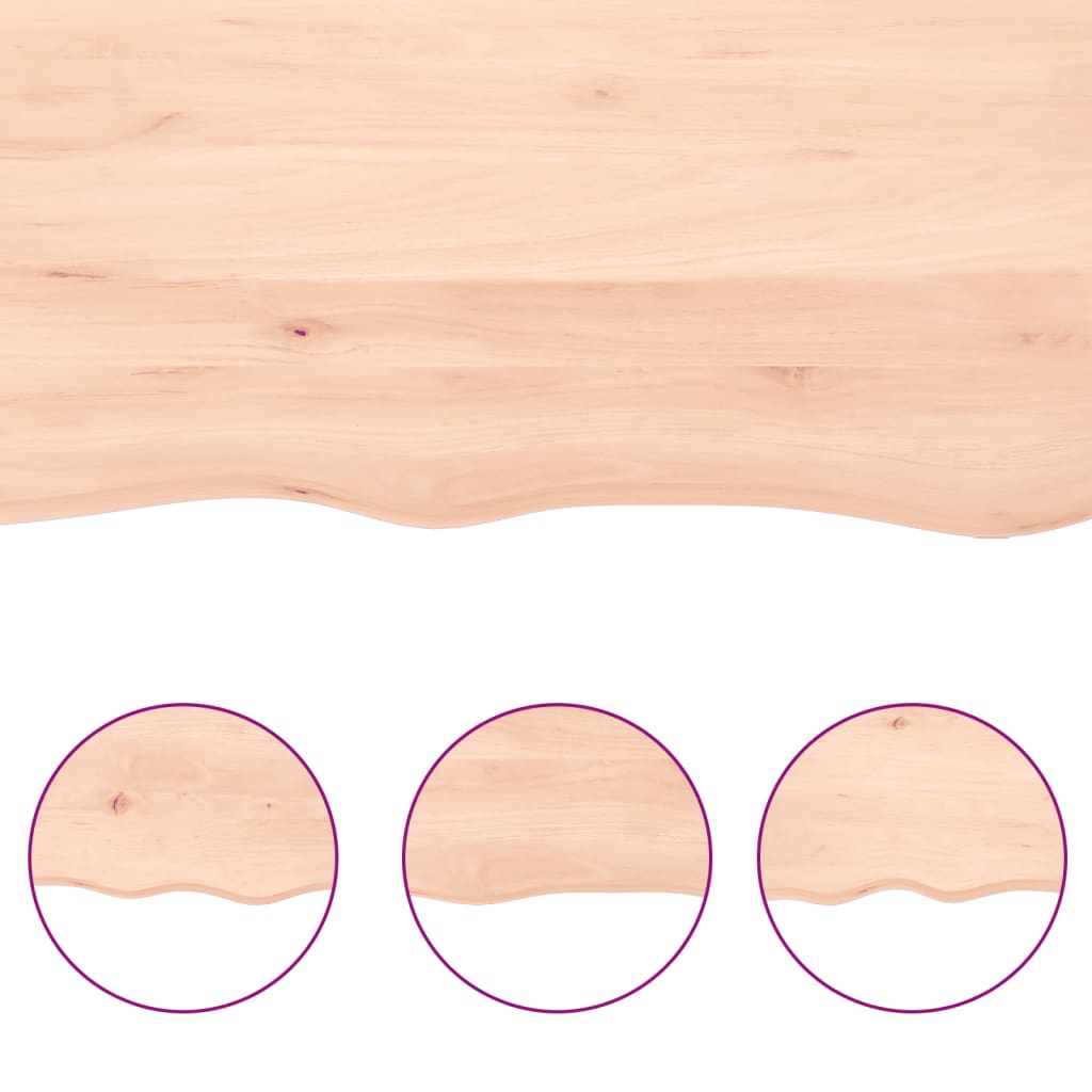 Stolna ploča 100x40x2 cm netretirana hrastovina sa živim rubom
