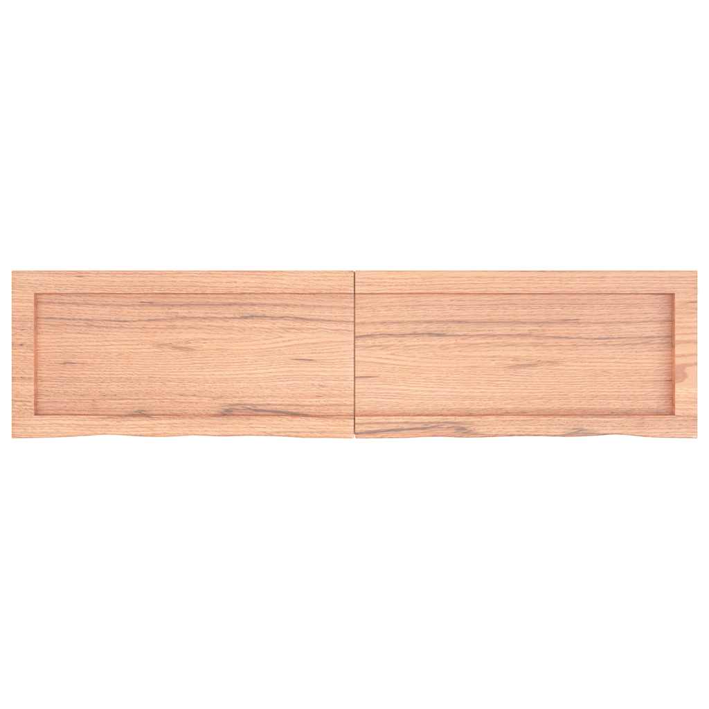 Kupaonska radna ploča svjetlosmeđa 120x30x(2-4) cm masivno drvo