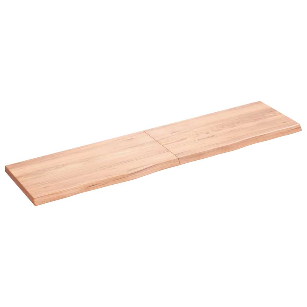 Kupaonska radna ploča svjetlosmeđa 160x40x(2-4) cm masivno drvo