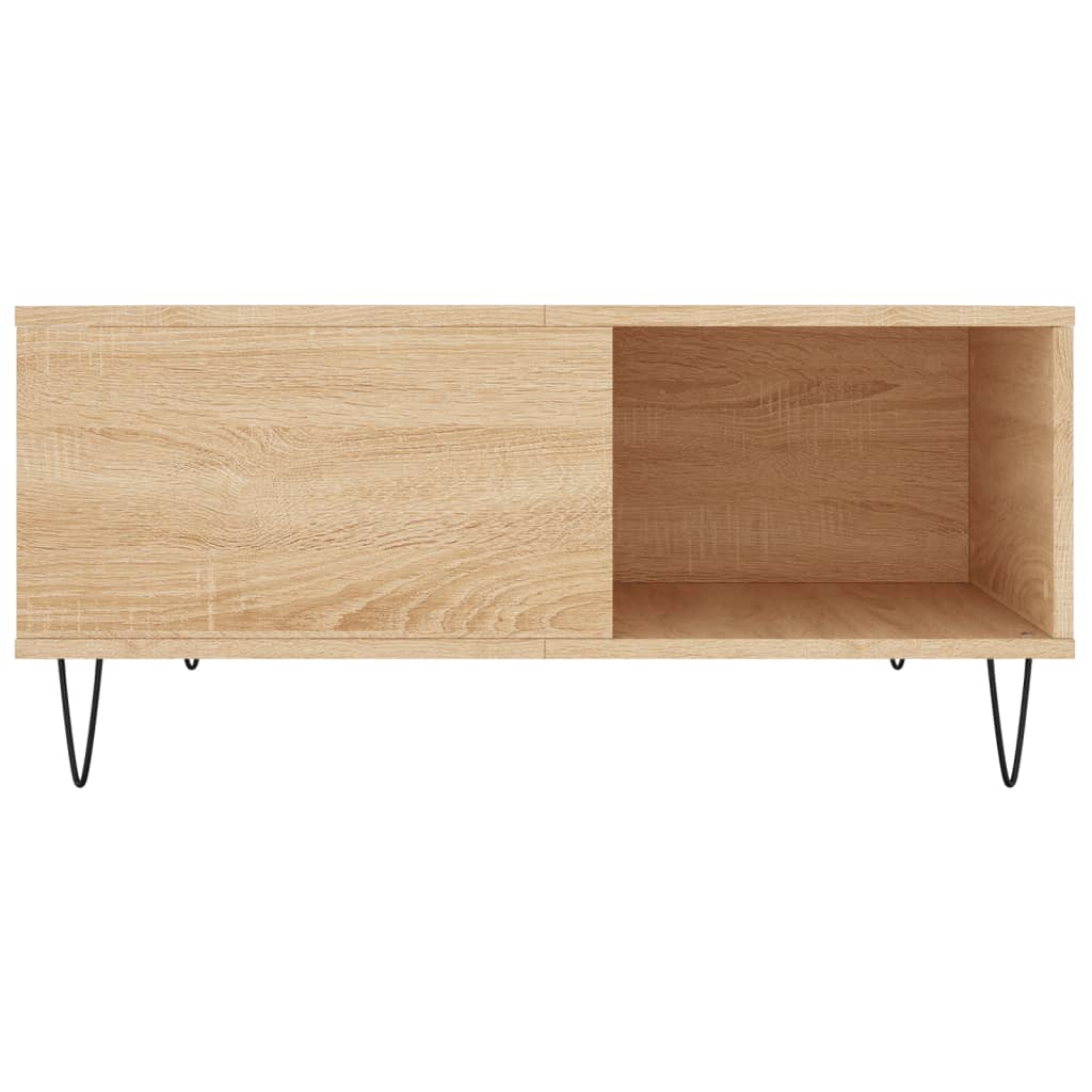 Stolić za kavu boja hrasta 80x80x36,5 cm konstruirano drvo
