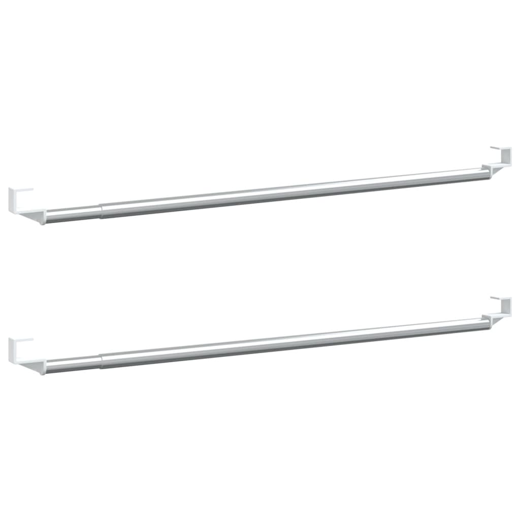 Karniše 2 kom bijelo-srebrne 60-105 cm aluminijske