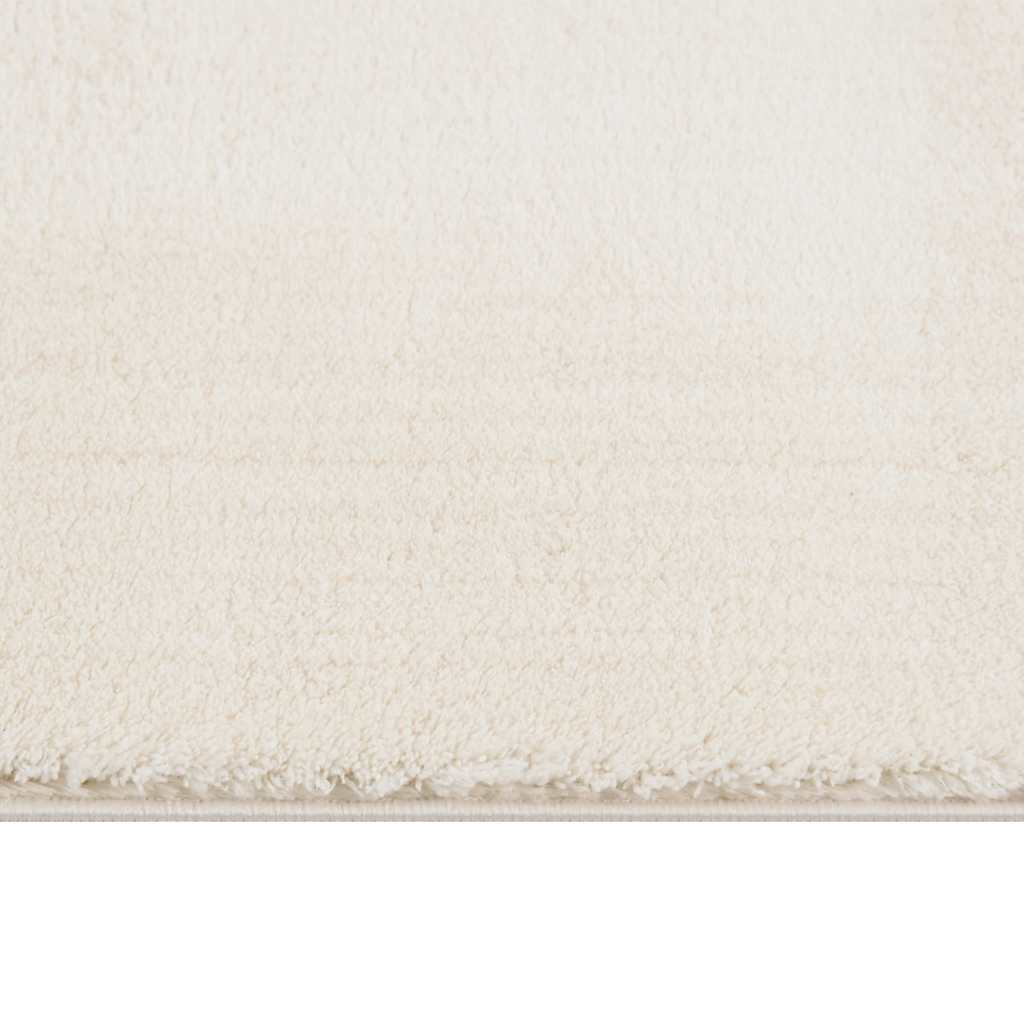 Čupavi tepih krem bijele boje 240x340 cm poliester