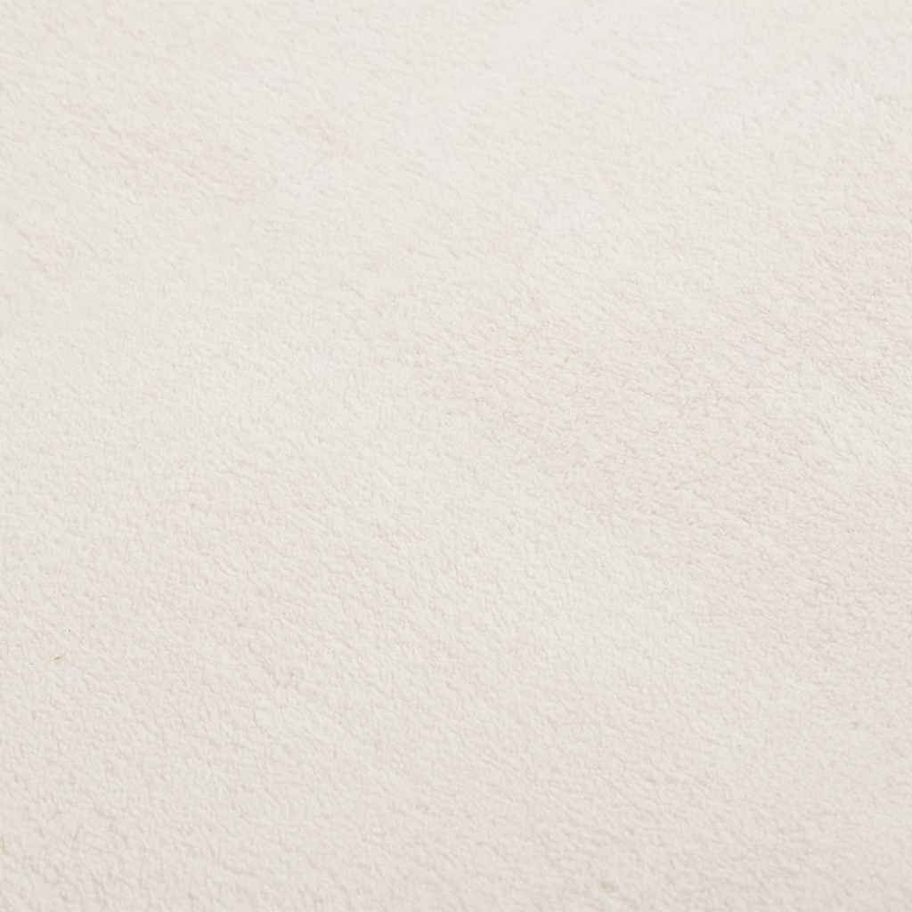 Čupavi tepih krem bijele boje 240x340 cm poliester