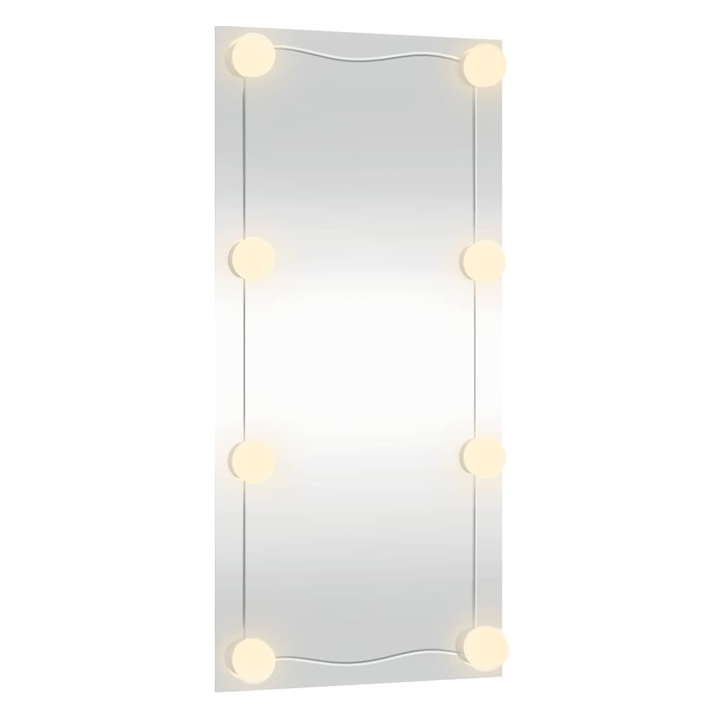 Zidno ogledalo s LED svjetlima 30 x 60 cm stakleno pravokutno