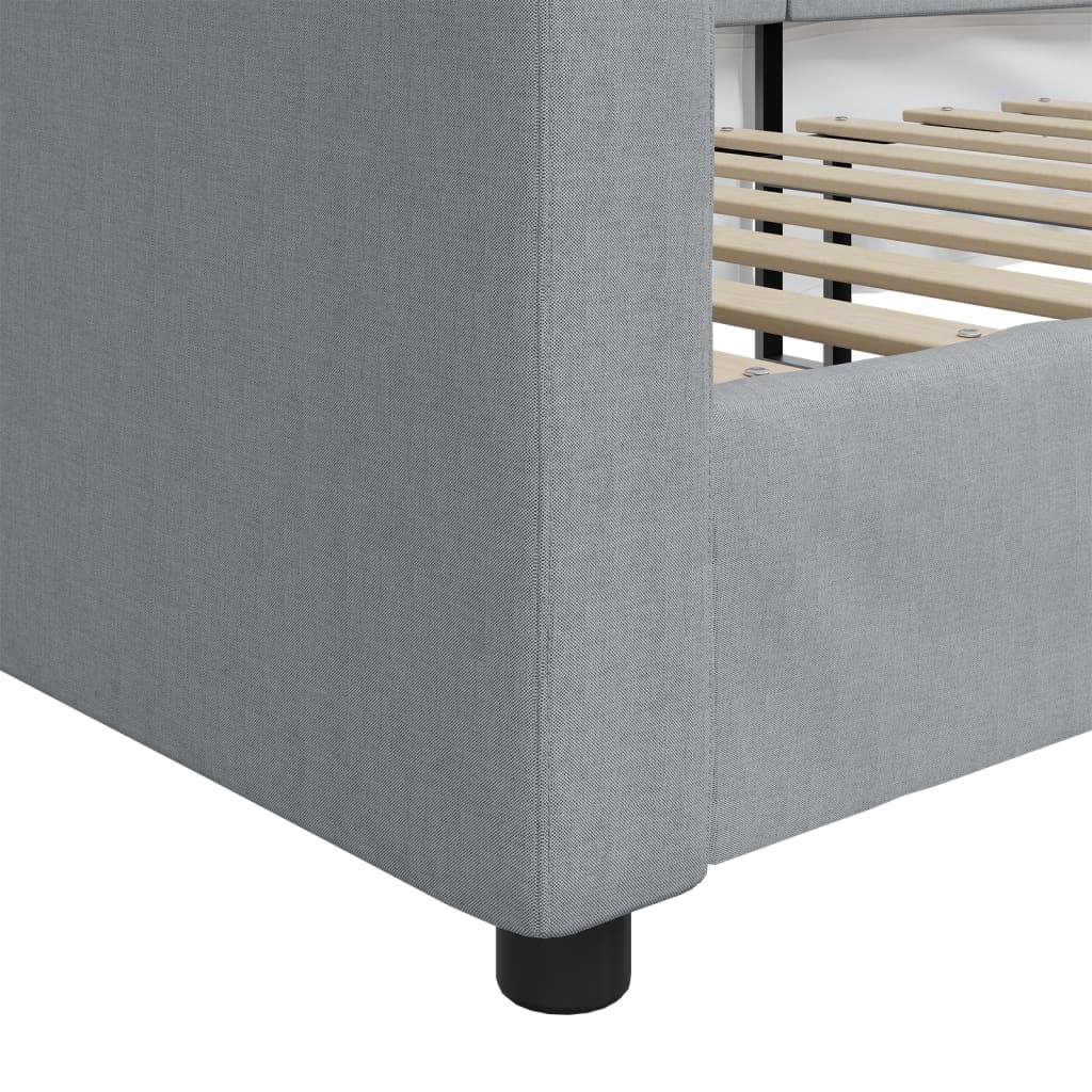 Dnevni krevet svjetlosivi 80 x 200 cm od tkanine