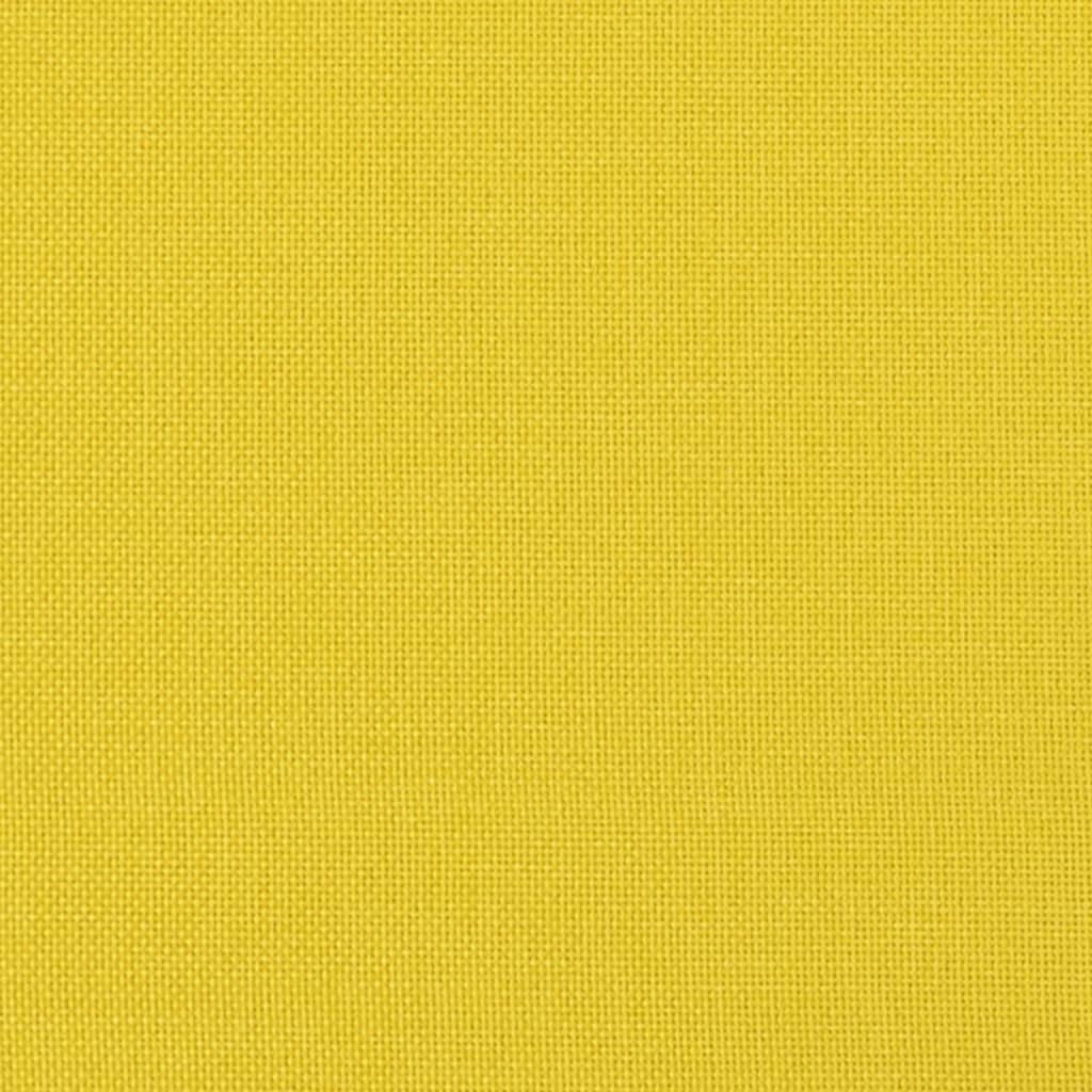 Dvosjed s ukrasnim jastucima svjetložuti 120 cm od tkanine