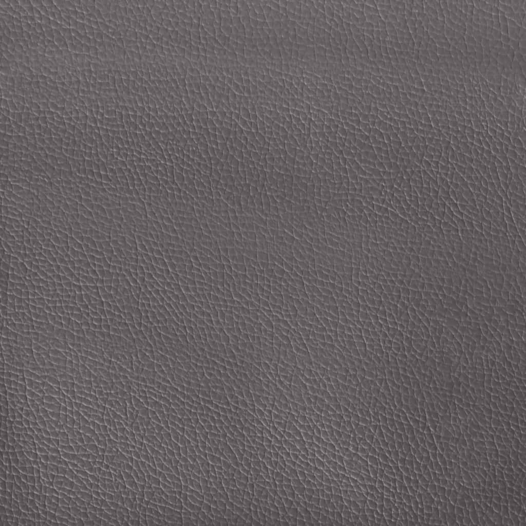 Dvosjed s ukrasnim jastucima sivi 140 cm od umjetne kože