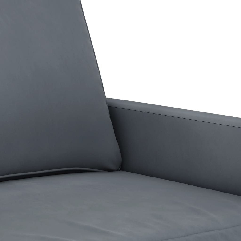 4-dijelni set sofa s jastucima tamnosivi baršunasti Siva