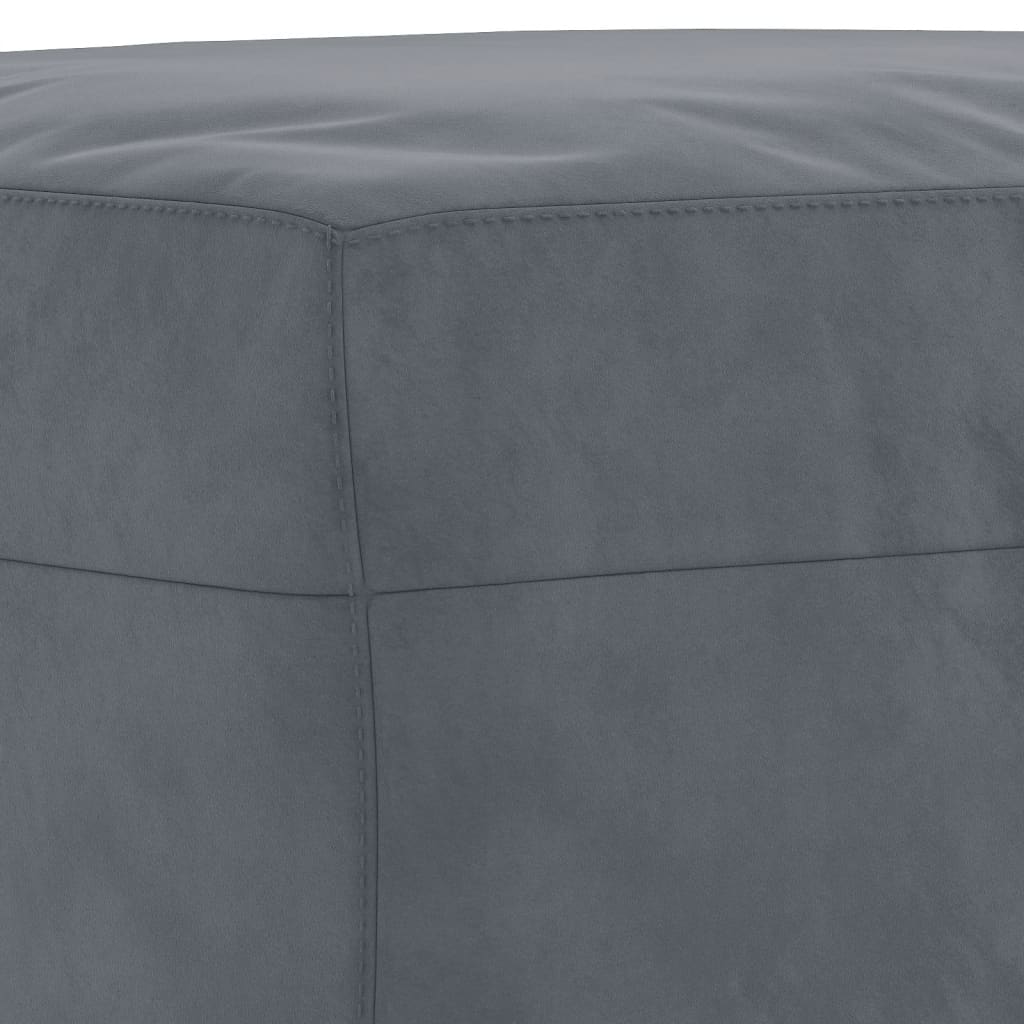 4-dijelni set sofa s jastucima tamnosivi baršunasti Siva