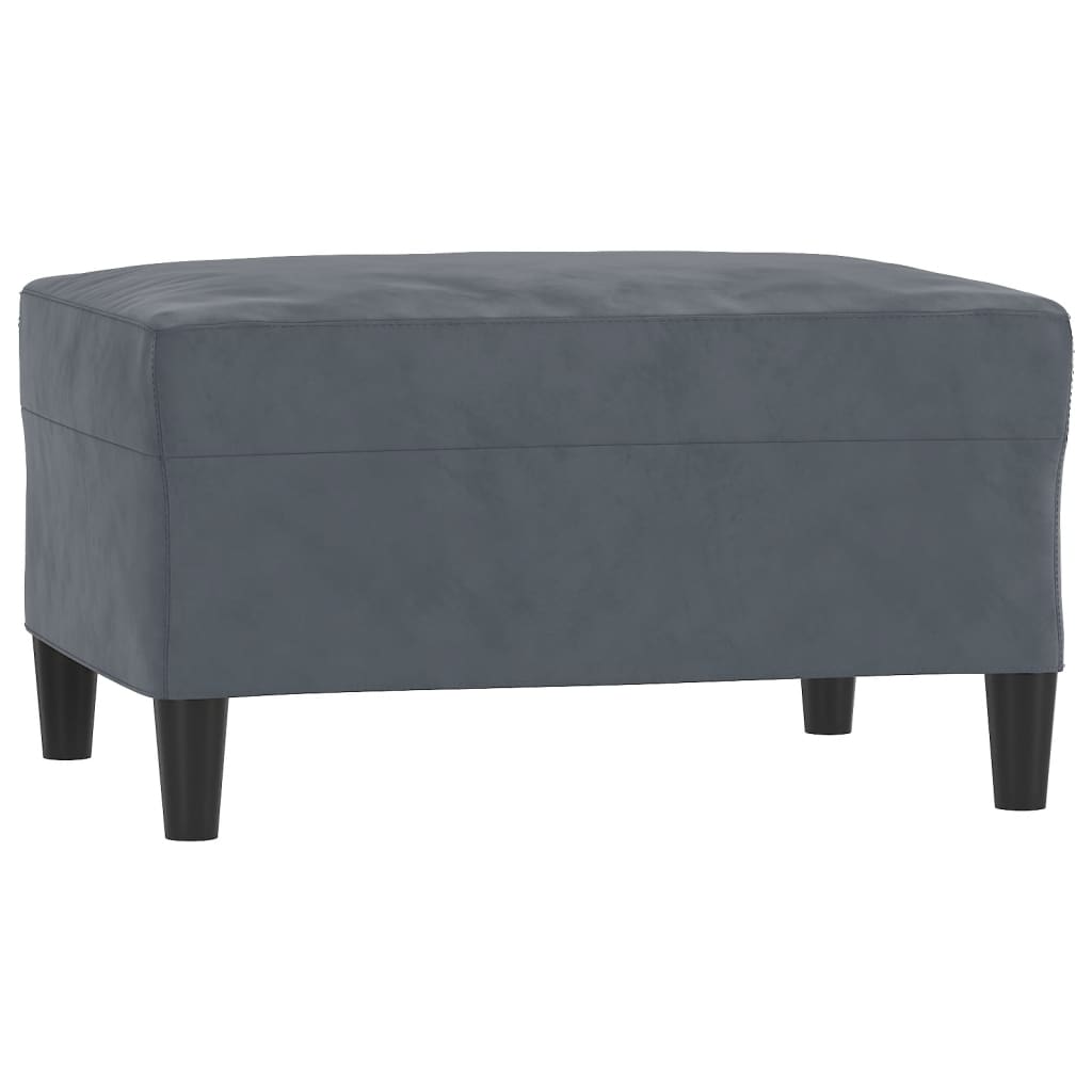 4-dijelni set sofa s jastucima tamnosivi baršunasti Siva