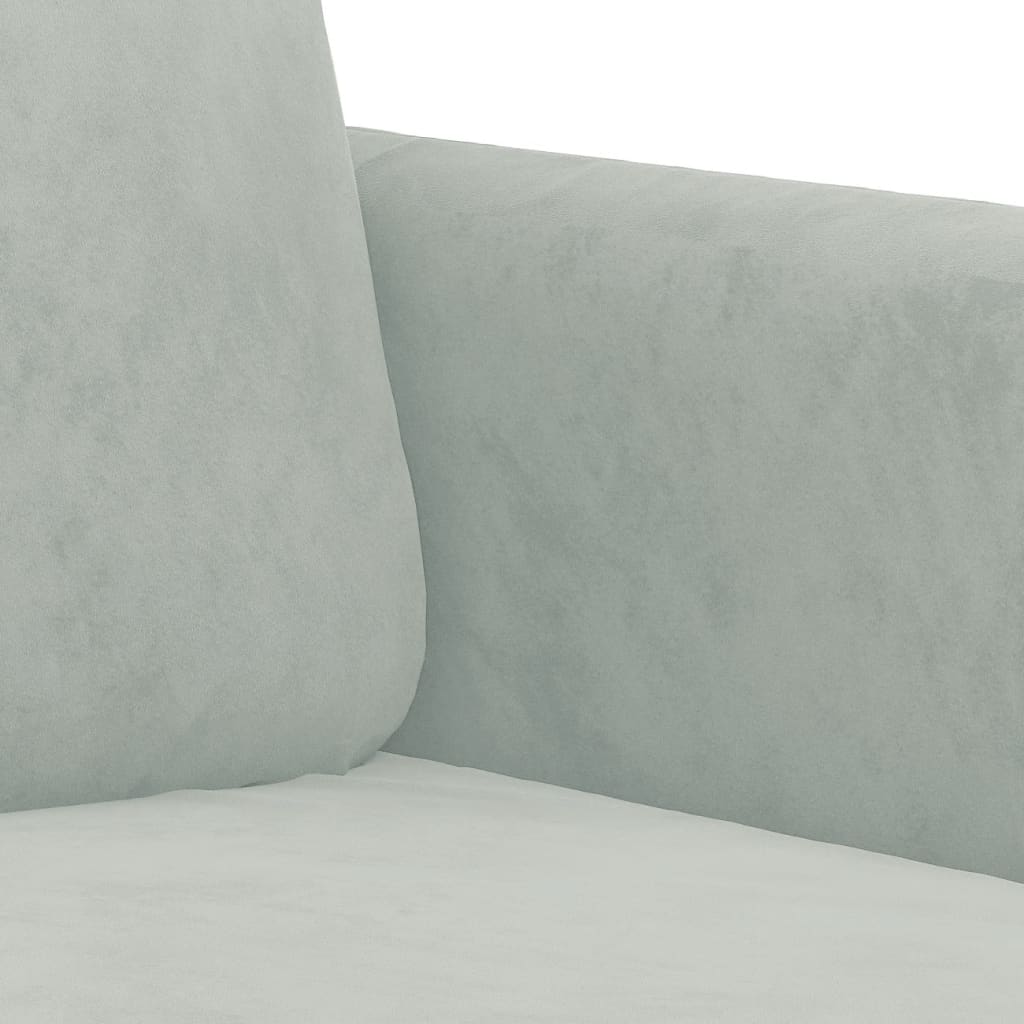 3-dijelni set sofa svjetlosivi baršunasti