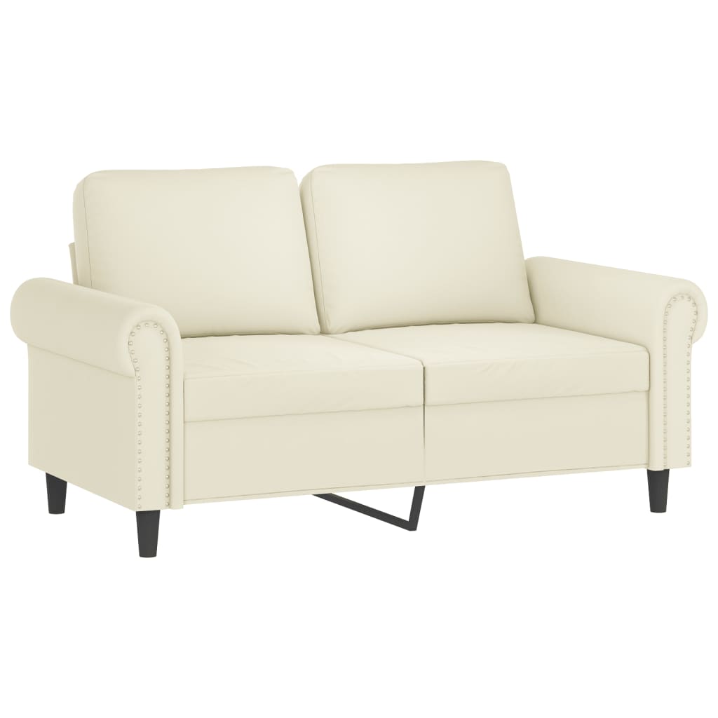 4-dijelni set sofa s jastucima, krem baršun