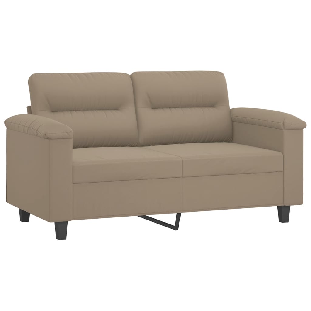 4-dijelni set sofa s jastucima, taupe mikrofibra tkanina