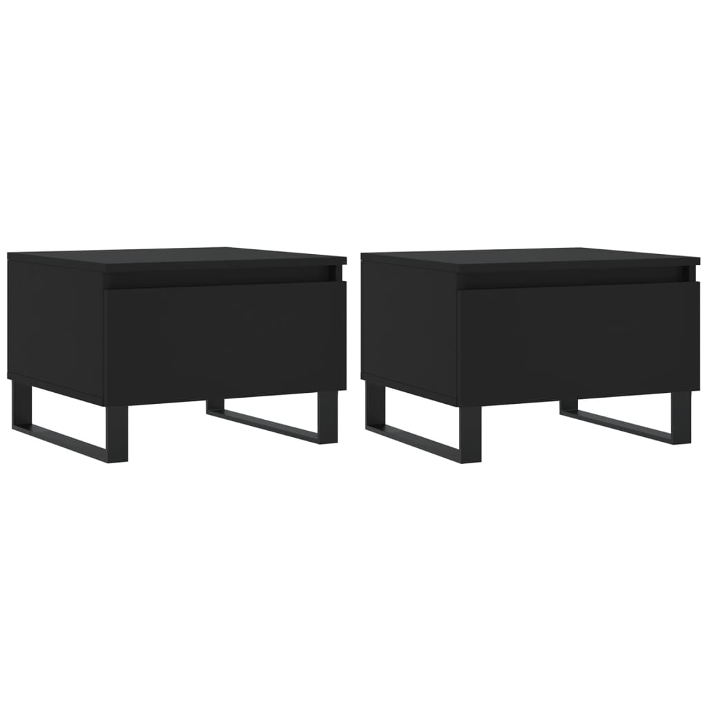 Stolići za kavu 2 kom crni 50 x 46 x 35 cm konstruirano drvo